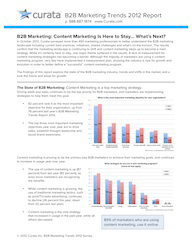 B2B Marketing Trends Survey 2012 Report