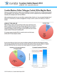 Curation Habits Report 2012